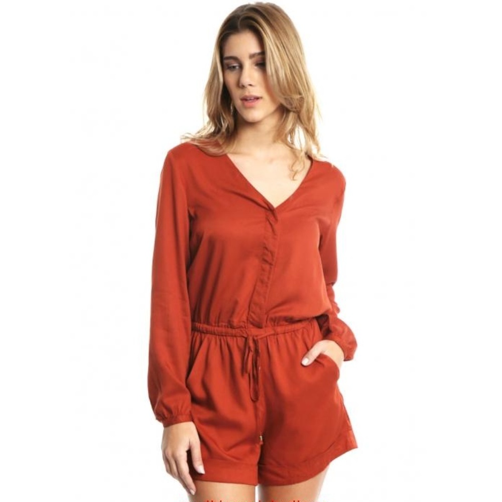 Dark Orange Romper